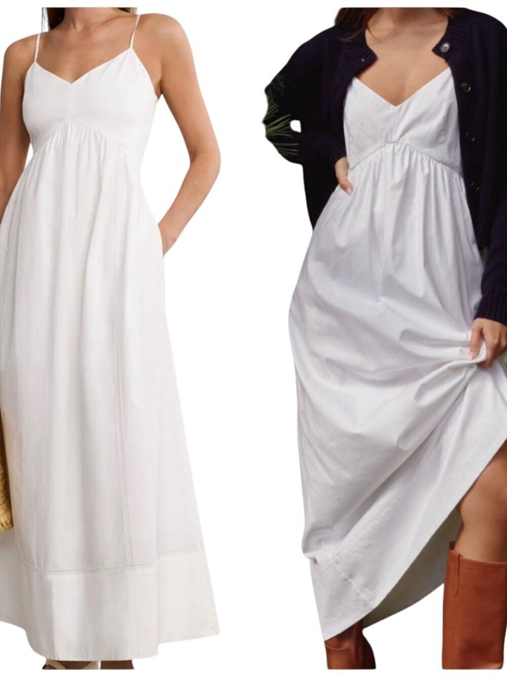 O.P.T White Cotton Maxi Dress Small NWT